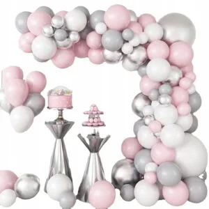 Balionų girlianda, „Soft Pink” 97 vnt.