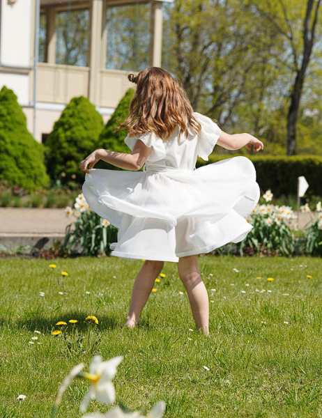 Balta suknelė mergaitei, White Swan - Image 3