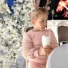 Rožinė Fluffy suknelė mergaitei