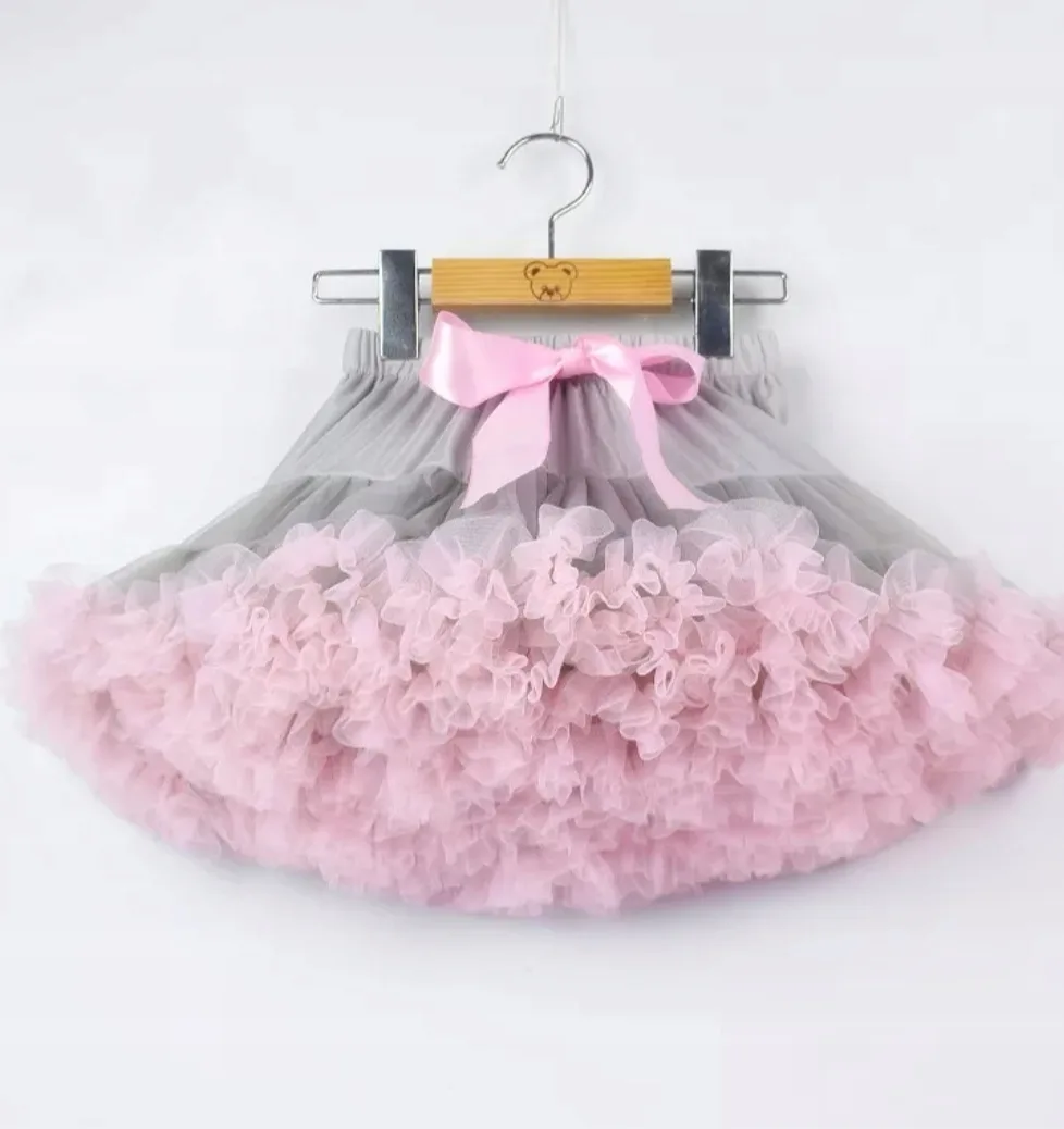 Home 2 Tulle skirt 98 tutu pettiskirt gray and pink