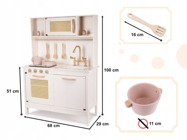 Boho medinė virtuvėlė vaikams