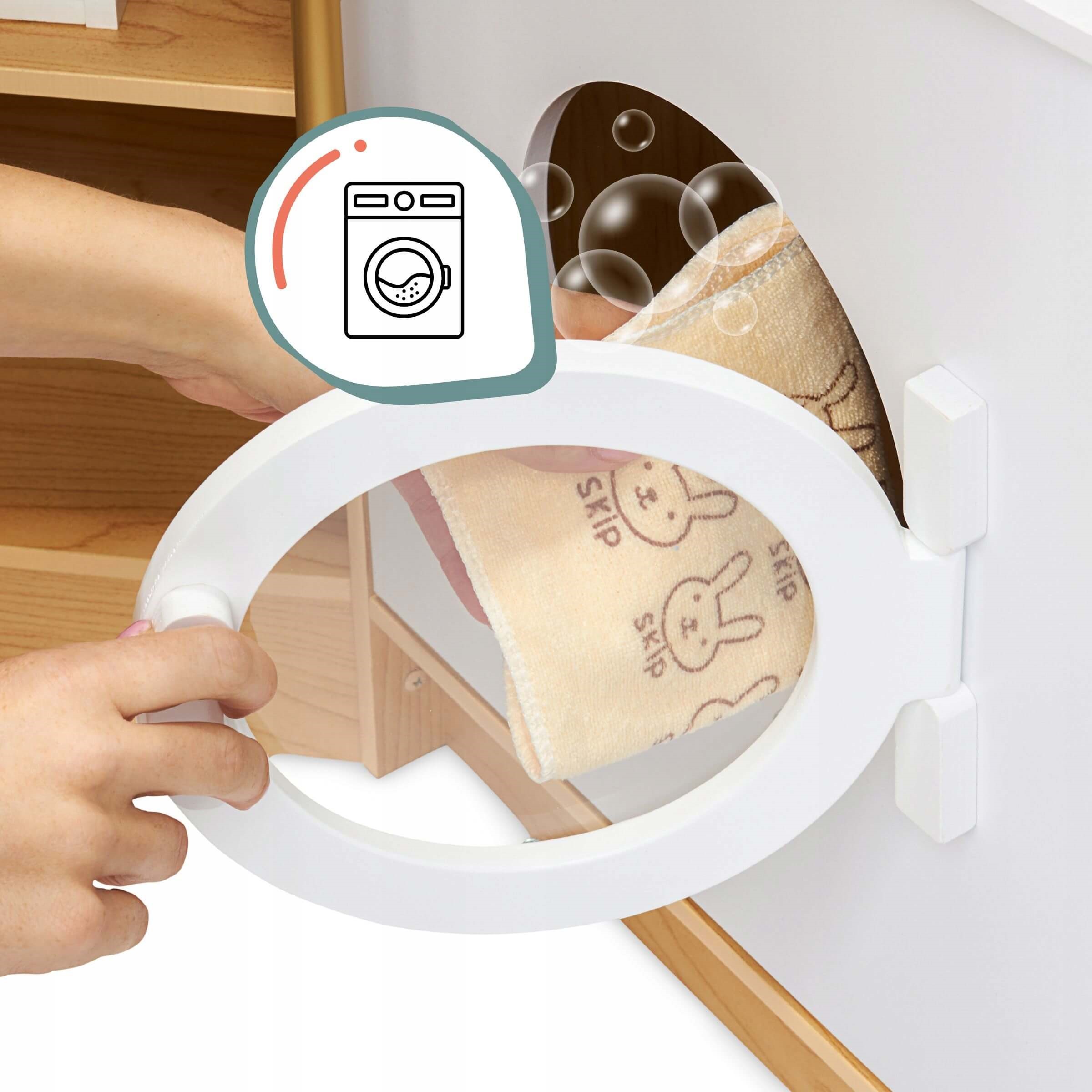 Didelė medinė interaktyvi virtuvėlė, +50 priedų 5 Didelė medinė interaktyvi virtuvėlė, +50 priedų