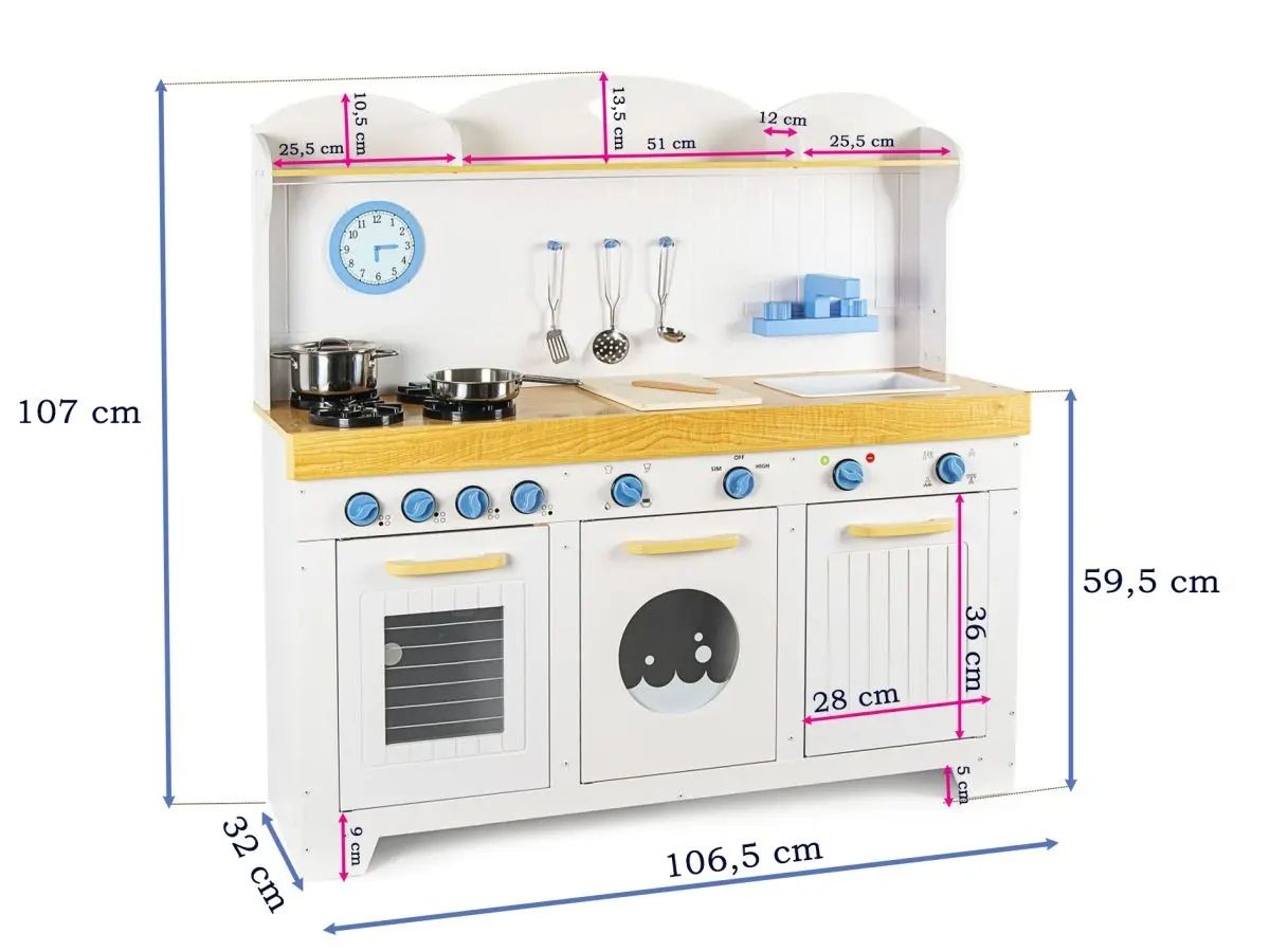 Didelė medinė virtuvėlė 8 Didelė medinė virtuvėlė