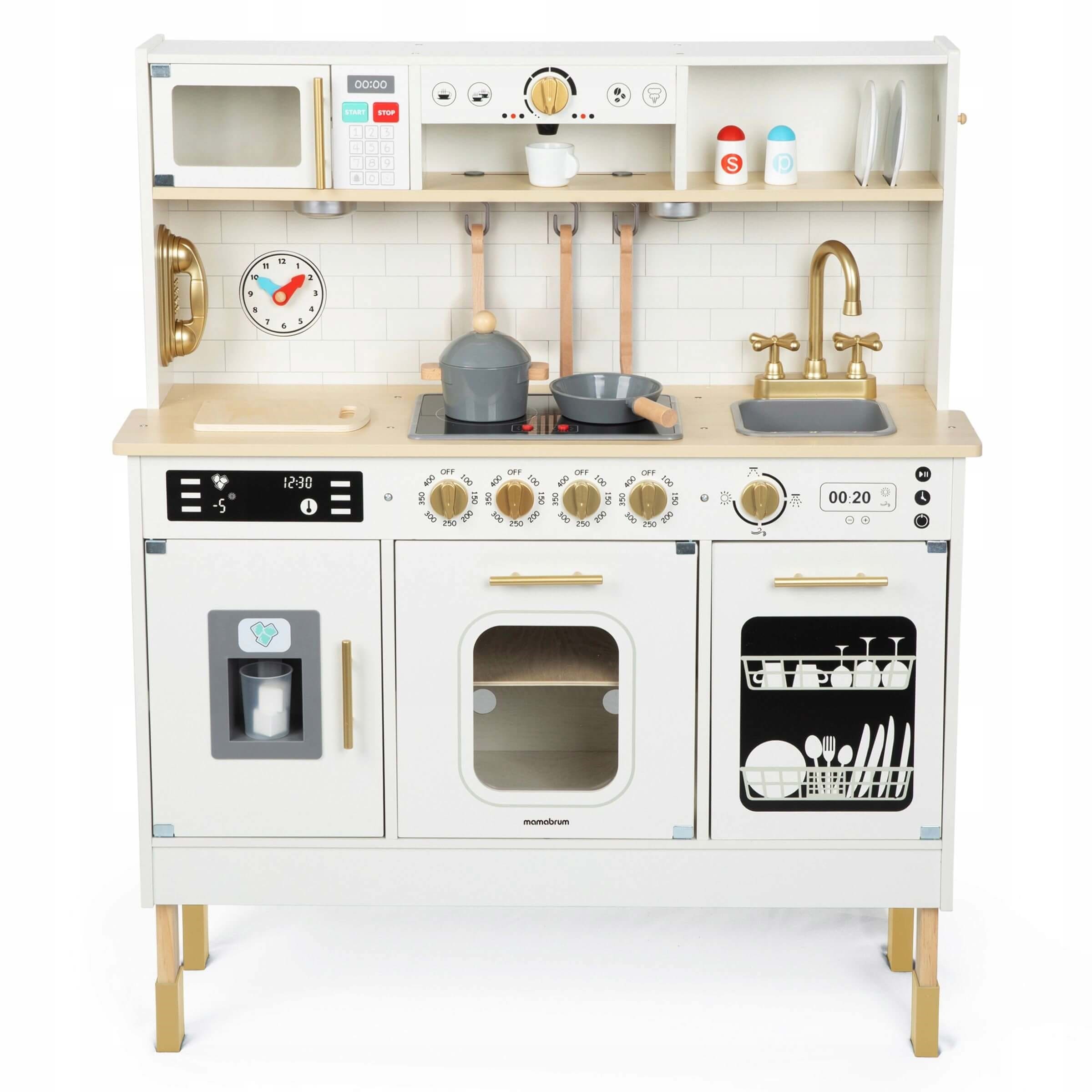 Didelė medinė virtuvėlė su šviesom ir garsais 1 Didelė medinė virtuvėlė su šviesom ir garsais