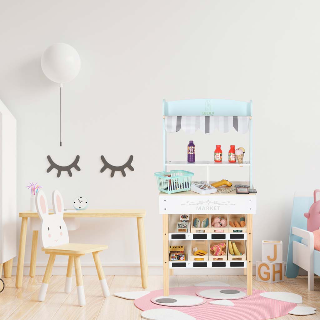 Medinė parduotuvė su priedais, Lulilo 9 Medinė parduotuvė su priedais, Lulilo