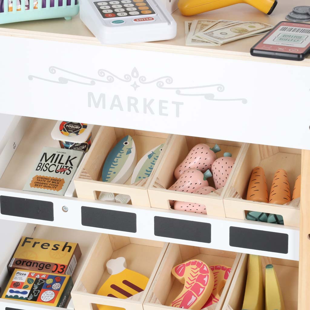 Medinė parduotuvė su priedais, Lulilo 6 Medinė parduotuvė su priedais, Lulilo