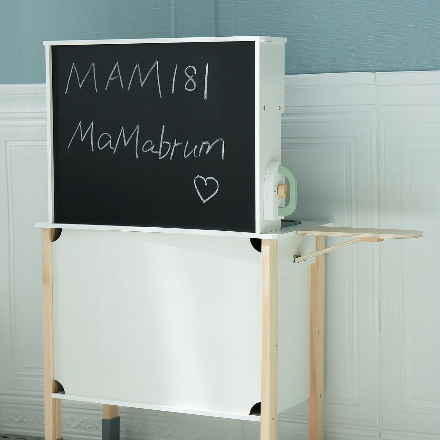 Medinė virtuvėlė su skalbimo mašina, indaplove 9 Medinė virtuvėlė su skalbimo mašina, indaplove