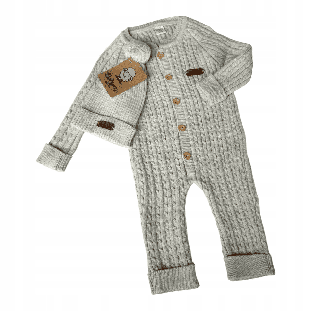 Megztas kombinezonas kūdikiui, 56-74 cm. 1 Megztas kombinezonas kūdikiui