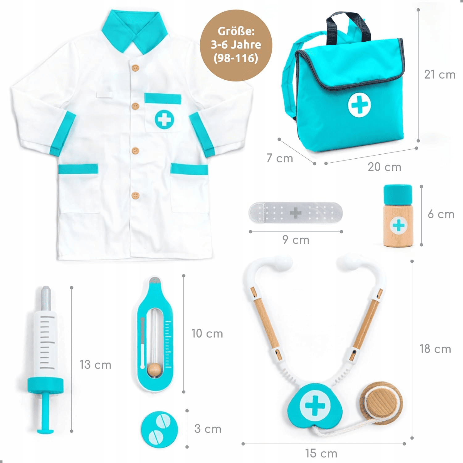 Gydytojo rinkinys UMU, Mėlynas 5 Gydytojo rinkinys UMU, Mėlynas