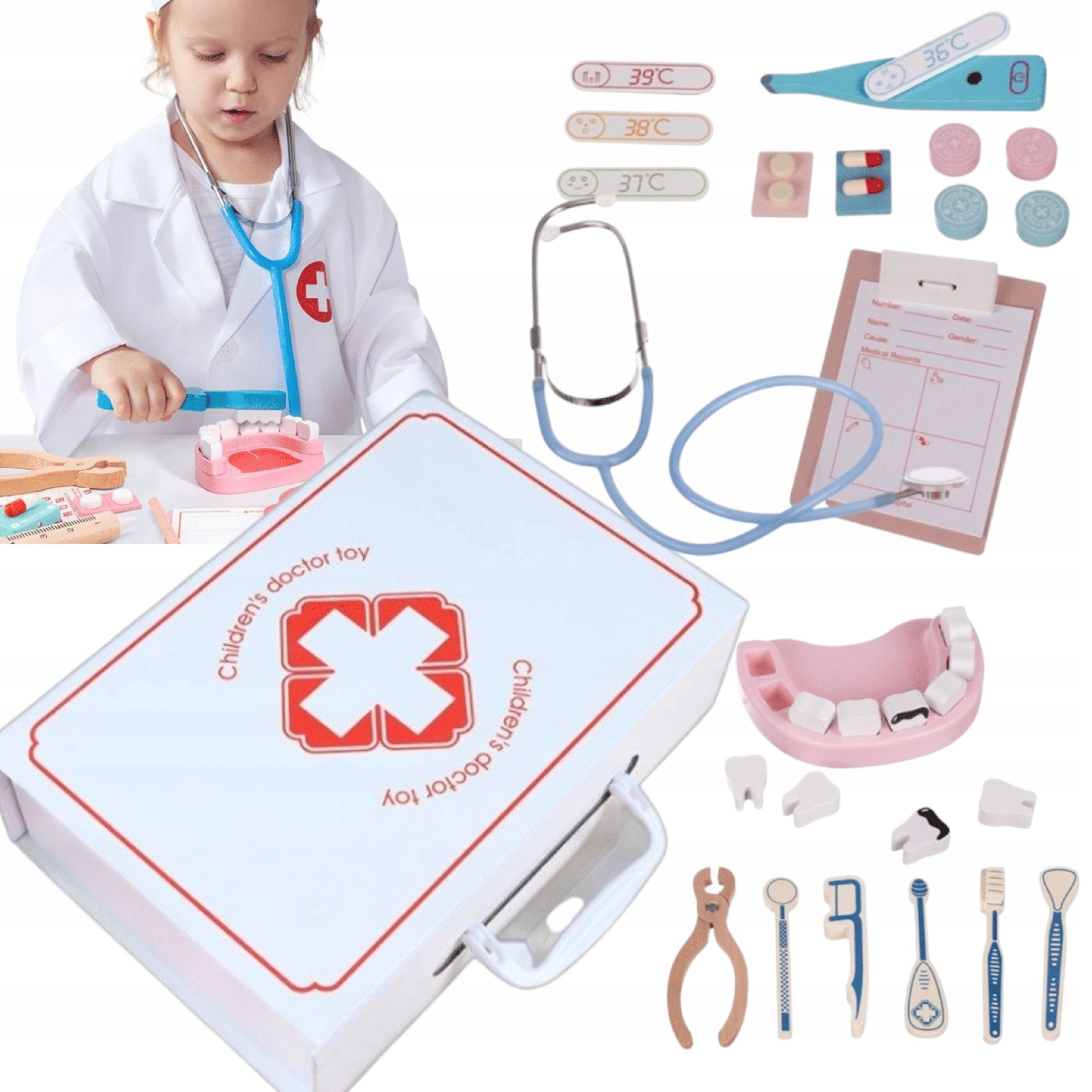 Medinis gydytojo rinkinys, 21 vnt. 1 Medinis gydytojo rinkinys, 21 vnt.