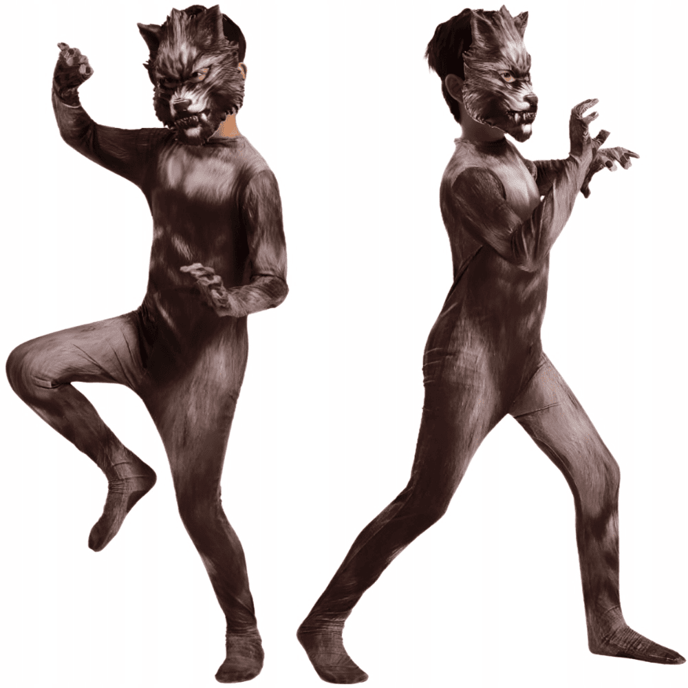 Vilkolakio kostiumas helovynui, 116-158 cm. 4 Vilkolakio kostiumas helovynui, 116-158 cm.