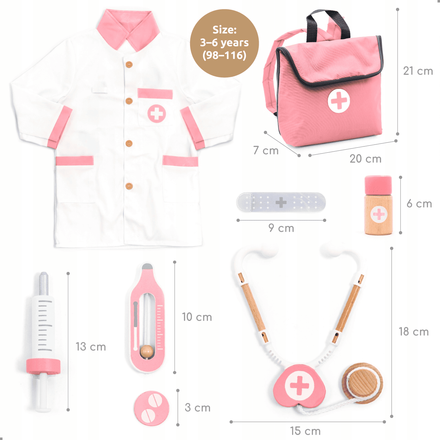 Gydytojo rinkinys UMU, Rožinis 5 Gydytojo rinkinys UMU, Rožinis