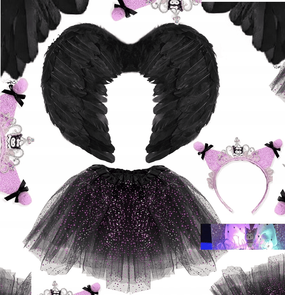 Kuromi kostiumas, 3 dalys 1 Kuromi kostiumas, 3 dalys