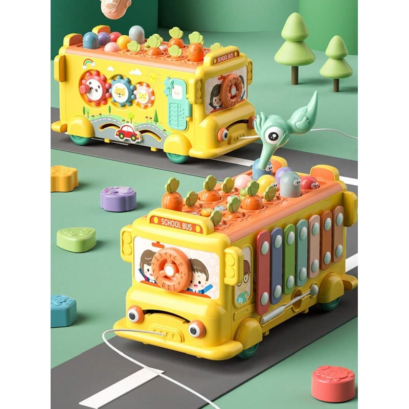 Interaktyvus Montessori žaislas, autobusas 6-in-1 6 Interaktyvus Montessori žaislas, autobusas 6-in-1