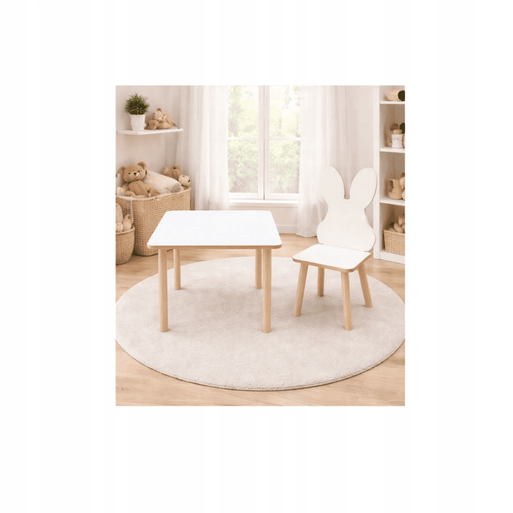 Vaikiškas stalas su kėdėmis, Bunny 3 Vaikiškas stalas su kėdėmis, Bunny