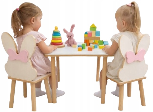 Vaikiškas stalas su kėdėmis, Bunny 5 Vaikiškas stalas su kėdėmis, Bunny