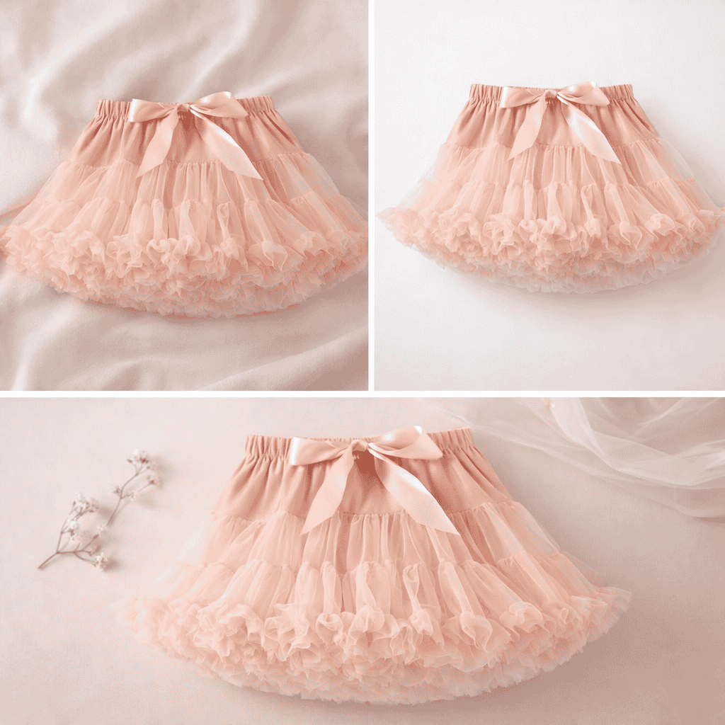 Tutu tiulio sijonas, Persikinis 3 Tutu tiulio sijonas, Persikinis