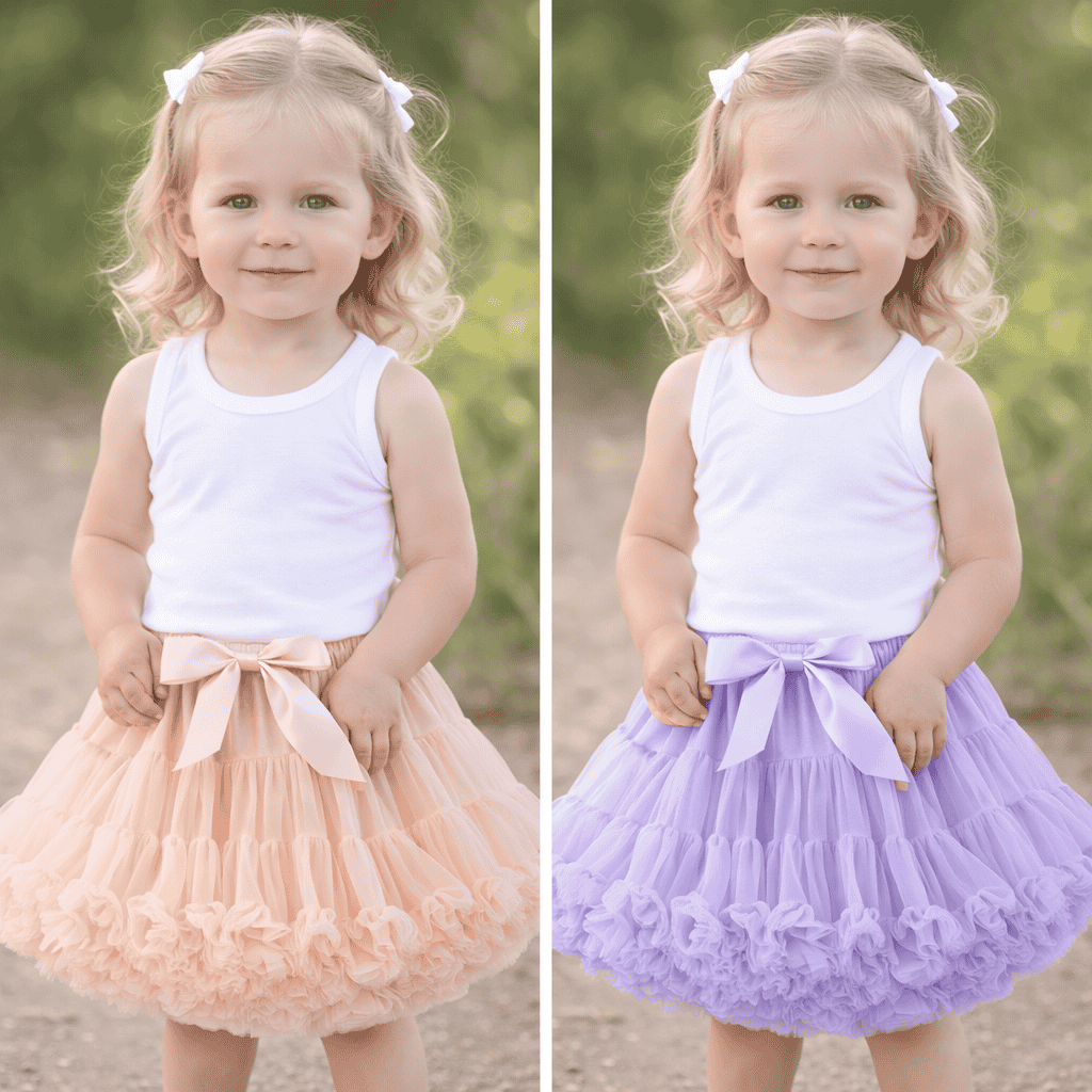 Tutu tiulio sijonas, Alyvinis 4 Tutu tiulio sijonas, Persikinis