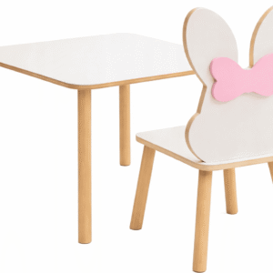 Vaikiškas stalas su kėdėmis, Bunny