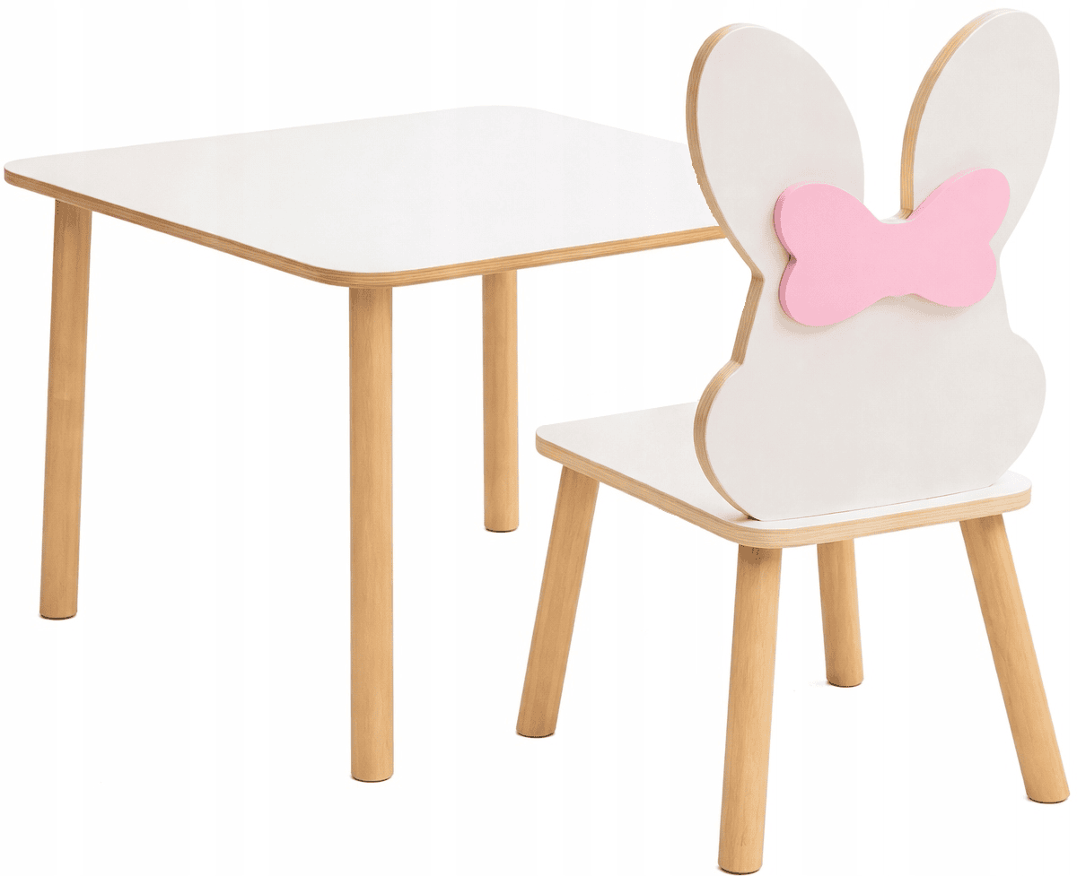 Vaikiškas stalas su kėdėmis, Bunny 1 Vaikiškas stalas su kėdėmis, Bunny