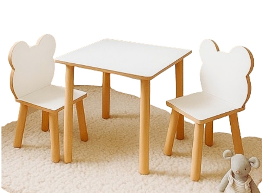Vaikiškas stalas su kėdėmis, Teddy 3 Vaikiškas stalas su kėdėmis, Teddy