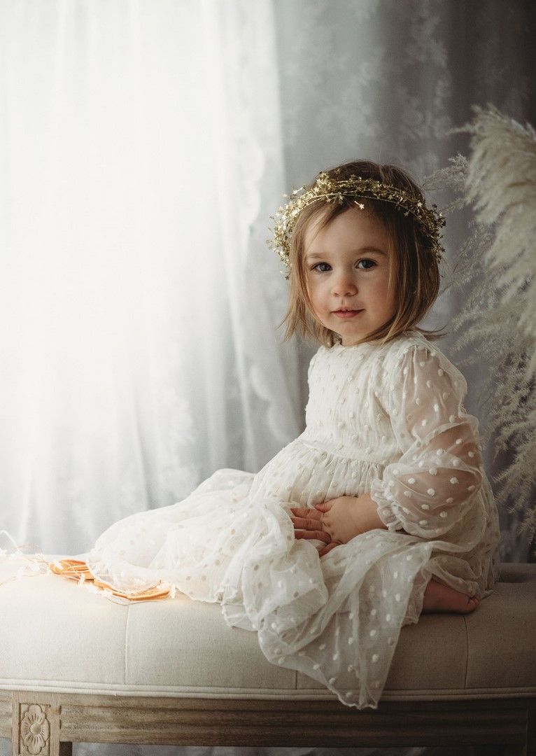 Ispaniško tiulio suknelė mergaitei, 86-134 cm. 1 Ispaniško tiulio suknelė mergaitei, 86-134 cm.