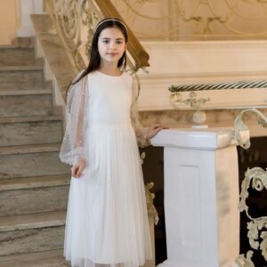 Pirmos Komunijos suknelė mergaitei, 134-164 cm.