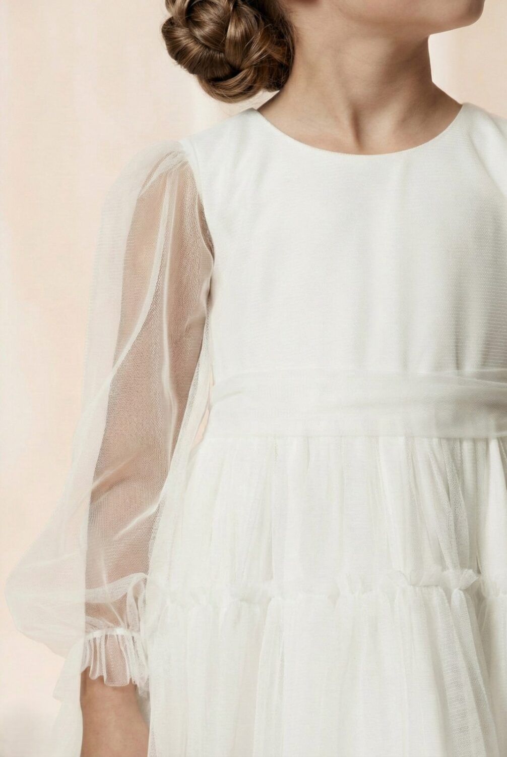 Platėjanti tiulio suknelė mergaitei, 128-158 cm. 4 Platėjanti tiulio suknelė mergaitei, 128-158 cm.