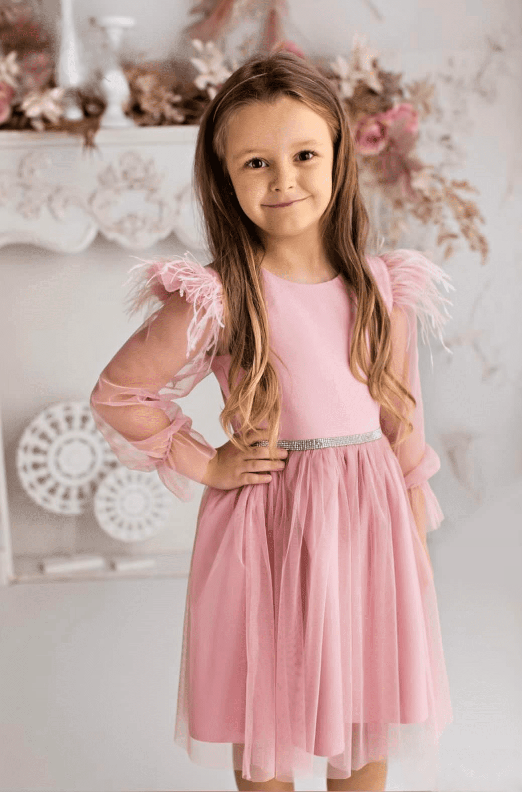 Proginė tiulio suknelė mergaitei, 92-128 cm. 1 Proginė tiulio suknelė mergaitei, 92-128 cm.