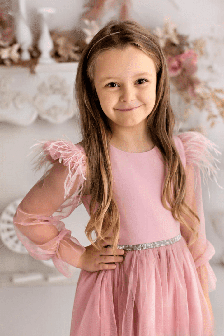 Proginė tiulio suknelė mergaitei, 92-128 cm. 2 Proginė tiulio suknelė mergaitei, 92-128 cm.