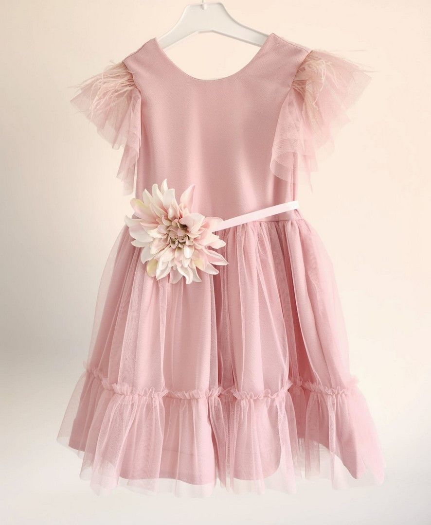 Tiulio suknelė mergaitei pelenų rožė, 128-158 cm. 5 Tiulio suknelė mergaitei pelenų rožė, 128-158 cm.