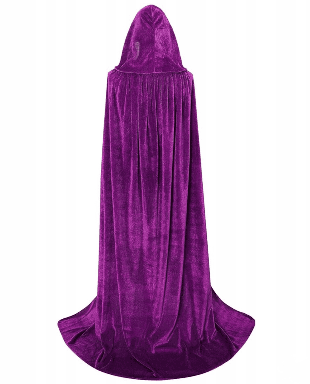 Helovino apsiaustas, violetinis 3 Helovino apsiaustas, violetinis