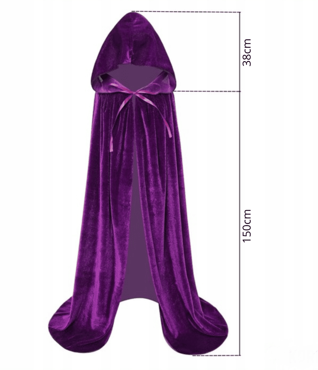 Helovino apsiaustas, violetinis 4 Helovino apsiaustas, violetinis